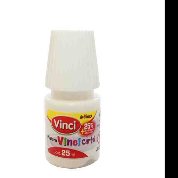 PINTURA CARTEL 72 VINCI 25ML.BCO.LETRERO E.10 C.200